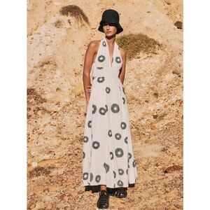 ME+EM Cheesecloth Modern Daisy Print Maxi Dress 12